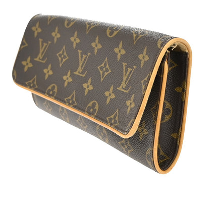 Louis Vuitton Twin Handbag Monogram Canvas, BROWN, CANVAS, Clutche & pouche