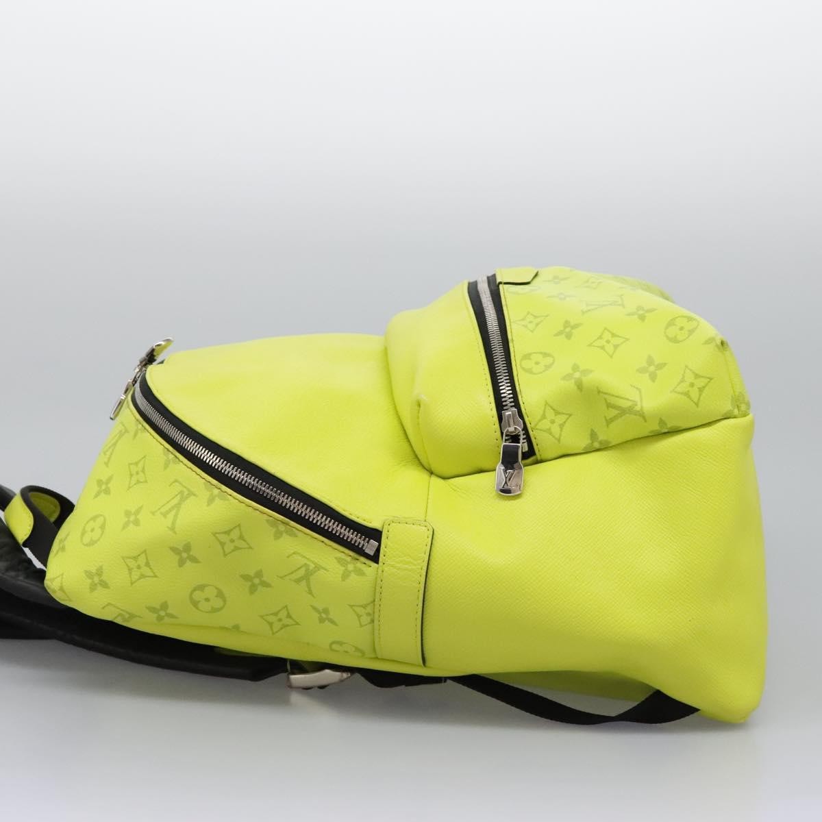 Louis Vuitton Discovery Backpack Monogram Taigarama, Yellow, Leather, Backpack