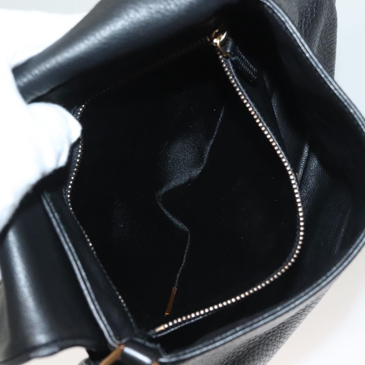 Prada Vintage Chain Flap Shoulder Bag Leather, BLACK, LEATHER, Shoulder bag