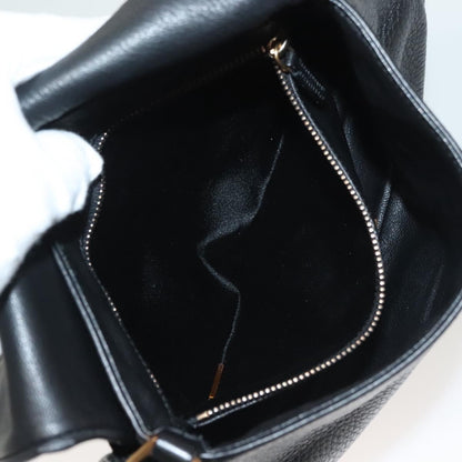 Prada Vintage Chain Flap Shoulder Bag Leather, BLACK, LEATHER, Shoulder bag