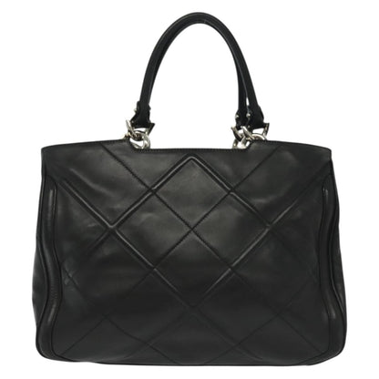 Salvatore Ferragamo Vala Handbag Leather, BLACK, LEATHER, Handbag