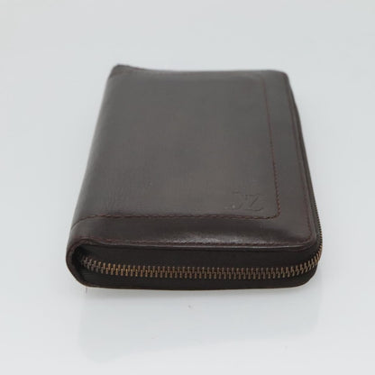 Louis Vuitton Utah Zippy Organizer Leather, BROWN, LEATHER, Wallets