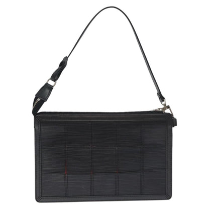 Louis Vuitton Delmonico Pochette Stretch Epi Leather, BLACK, LEATHER, Clutche & pouche