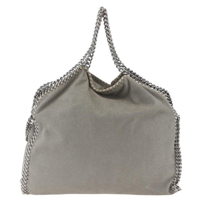 Stella McCartney Falabella Fold Over Bag Shaggy Deer, GRAY, POLYESTER, Shoulder bag