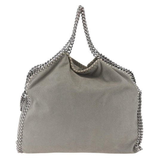 Stella McCartney Falabella Fold Over Bag Shaggy Deer, GRAY, POLYESTER, Shoulder bag