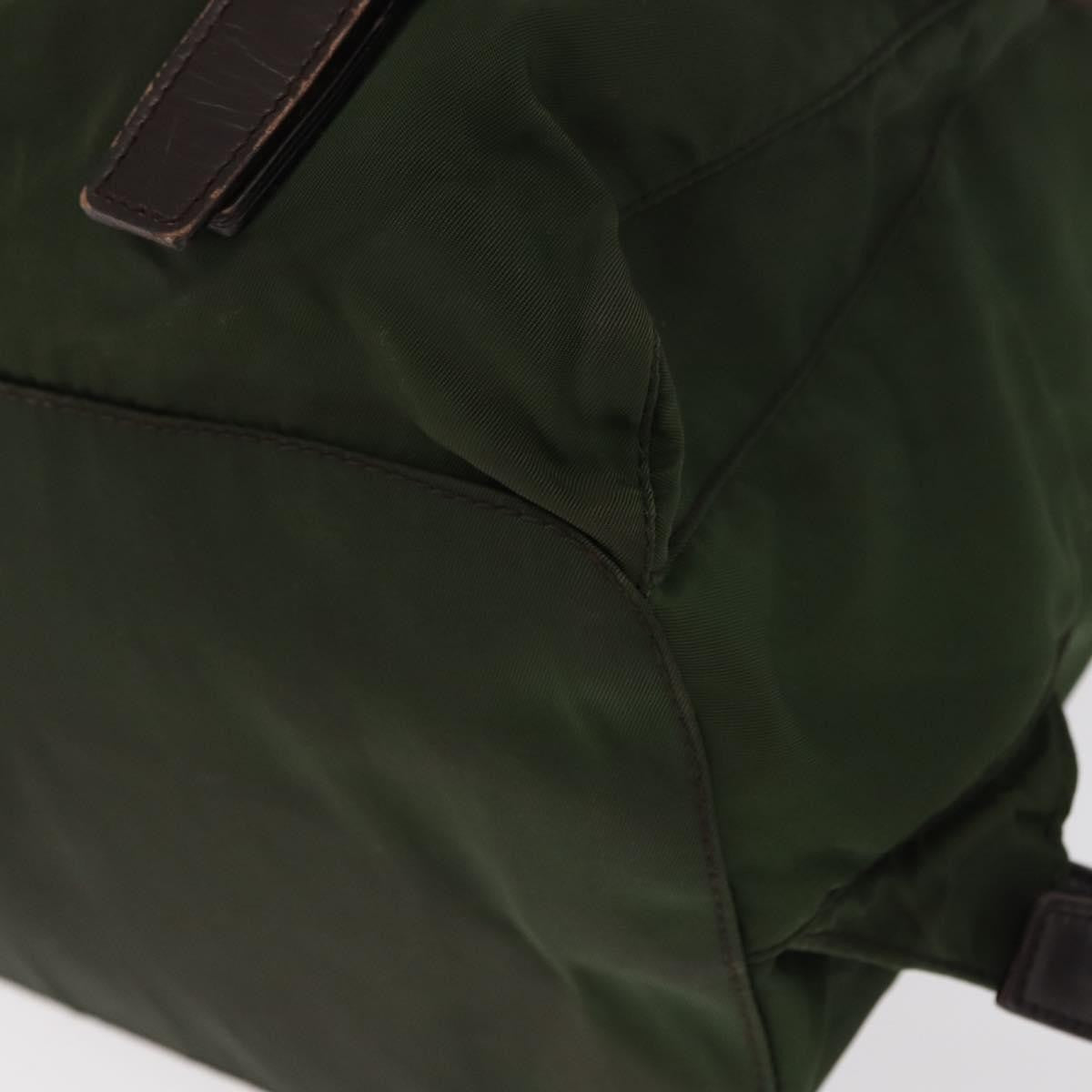 Prada Double Front Pocket Backpack Tessuto, Khaki, Nylon, Backpack