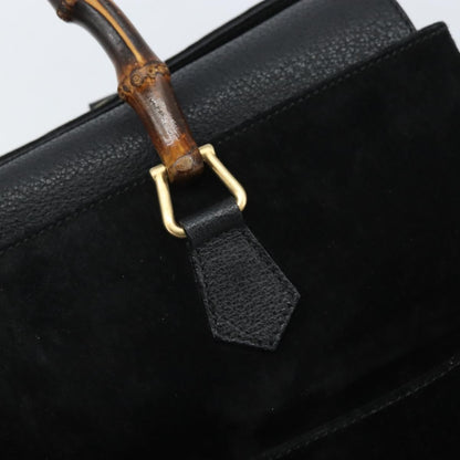Gucci Bamboo tote bag Suede, Black, Suede, Tote Bag