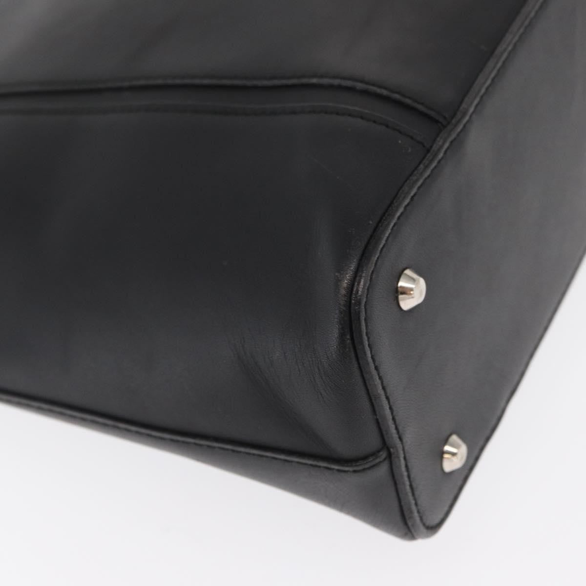 Burberry Vintage Handbag Leather, BLACK, LEATHER, Handbag
