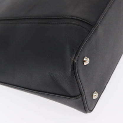 Burberry Vintage Handbag Leather, BLACK, LEATHER, Handbag