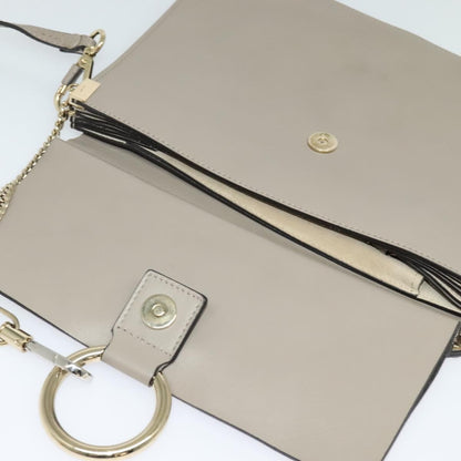 Chloe Faye Shoulder Bag Leather and Suede, GRAY, SUEDE, Shoulder bag