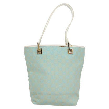 Gucci Vintage Bucket Shopping Tote GG Canvas, BLUE, CANVAS, Tote bag
