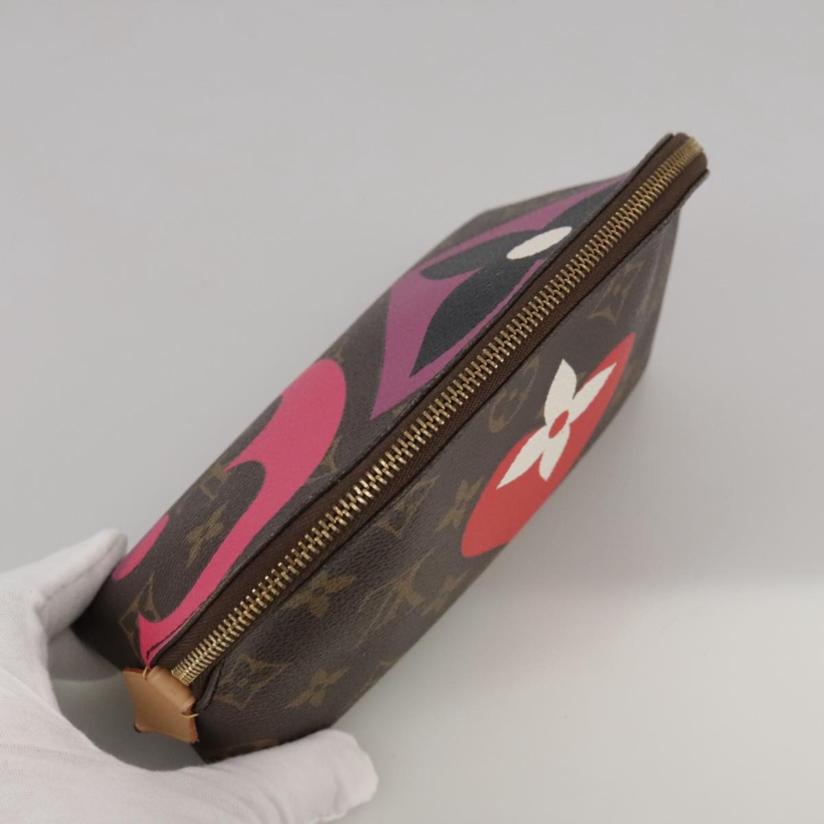 Louis Vuitton Cosmetic Pouch Limited Edition Game On Monogram Canvas, BROWN, CANVAS, Clutche & pouche