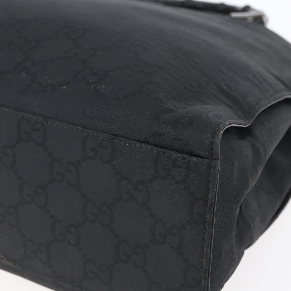 Gucci Vintage Bamboo Handle Tote GG Nylon, BLACK, NYLON, Tote bag