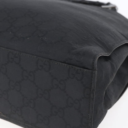 Gucci Vintage Bamboo Handle Tote GG Nylon, BLACK, NYLON, Tote bag