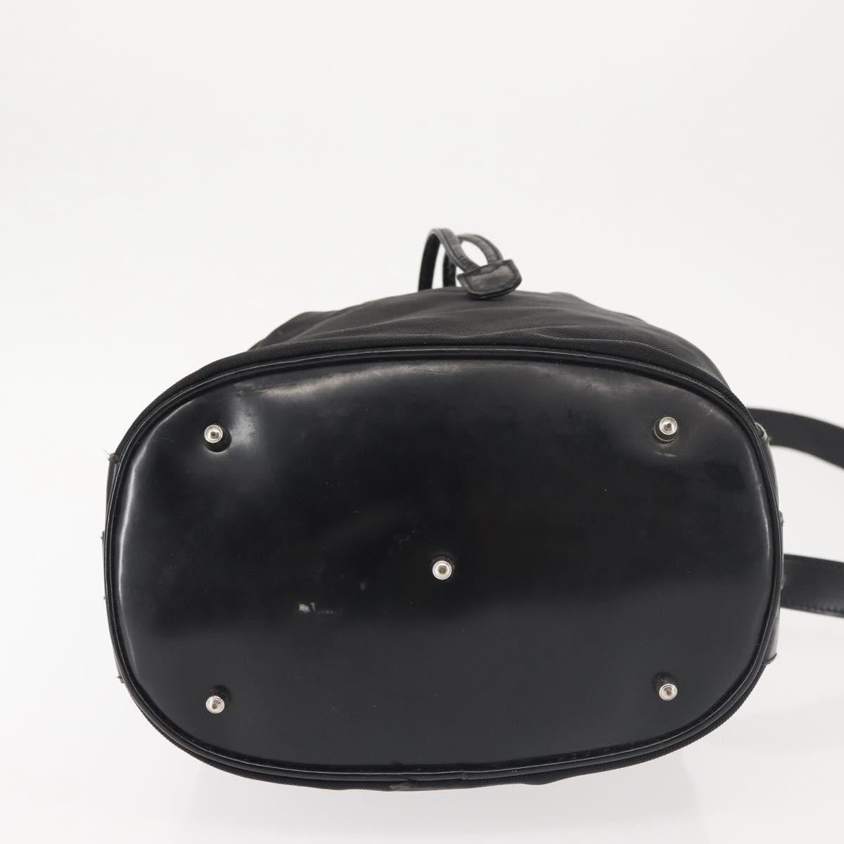 Gucci Vintage Bamboo Bucket Bag Nylon and Leather, BLACK, NYLON, Bag