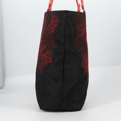 Bottega Veneta Vintage Tote Bag Nylon, BLACK, NYLON, Tote bag