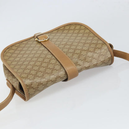 Celine Vintage Macadam Shoulder Bag Canvas, BEIGE, CANVAS, Shoulder bag