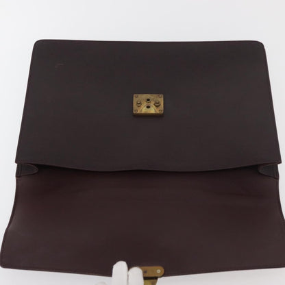 Louis Vuitton Serviette Kourad Briefcase Taiga Leather, Burgundy, Leather, Briefcase