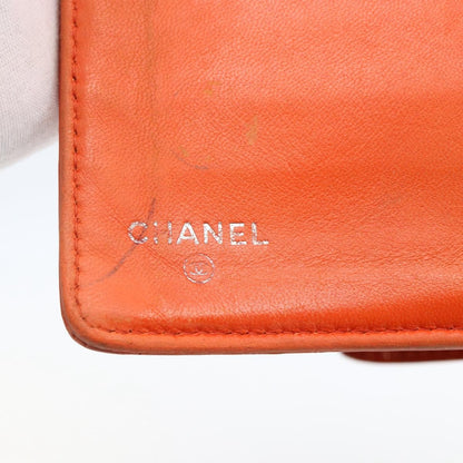 Chanel Lucky Symbols Yen Wallet Embossed Quilted Patent, Orange, Patent Leather, Wallet