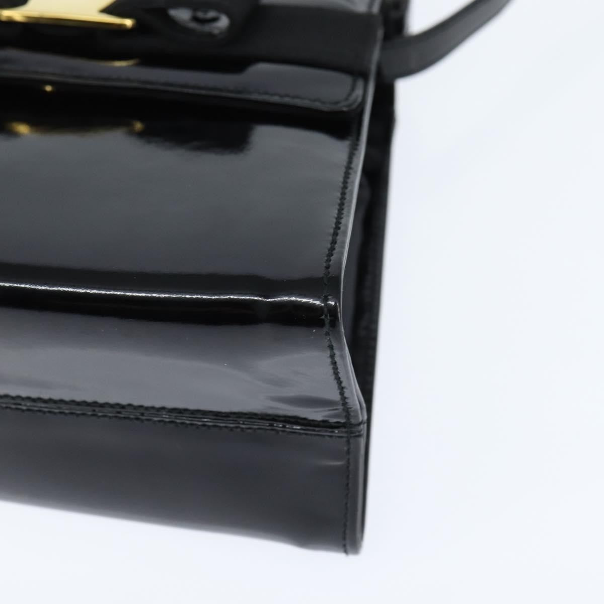 Salvatore Ferragamo Vala Handbag Patent leather, BLACK, PATENT_LEATHER, Handbag