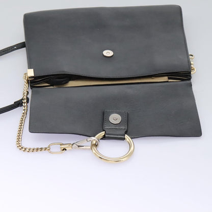 Chloe Faye Shoulder Bag Leather and Suede, BLACK, SUEDE, Shoulder bag