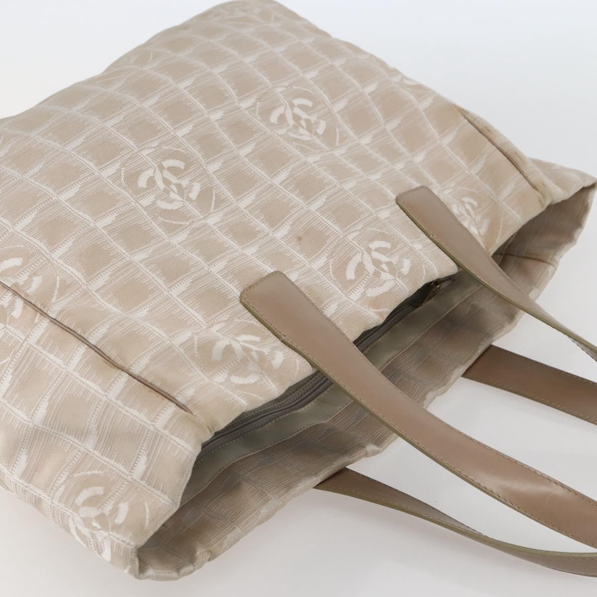 Chanel Travel Line Tote Nylon, BEIGE, NYLON, Tote bag
