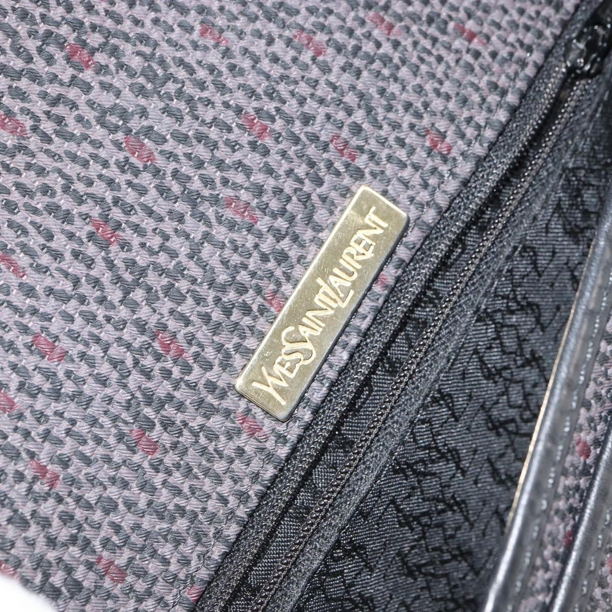 Saint Laurent Vintage Shoulder Bag Canvas, GRAY, CANVAS, Shoulder bag