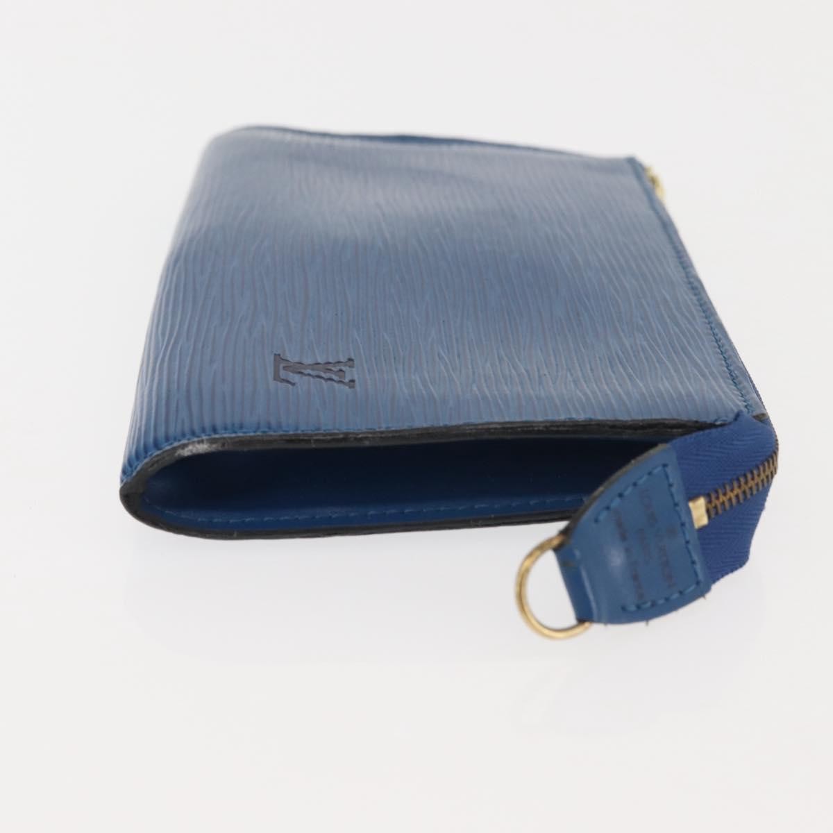 Louis Vuitton Pochette Accessoires NM Epi Leather, BLUE, LEATHER, Clutche & pouche