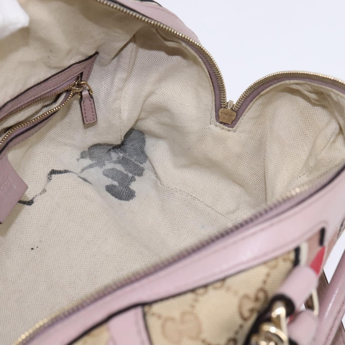 Gucci Vintage Web Boston Bag GG Canvas, BEIGE, CANVAS, Handbag