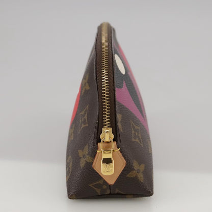 Louis Vuitton Cosmetic Pouch Limited Edition Game On Monogram Canvas, BROWN, CANVAS, Clutche & pouche