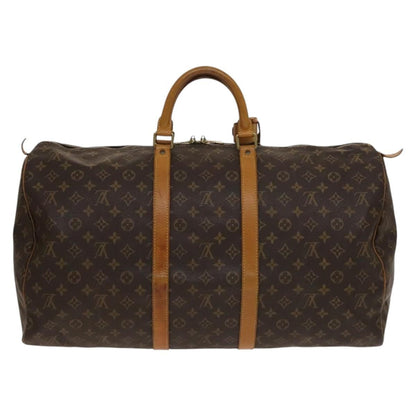Louis Vuitton Keepall Bag Monogram Canvas, BROWN, CANVAS, Travel bag