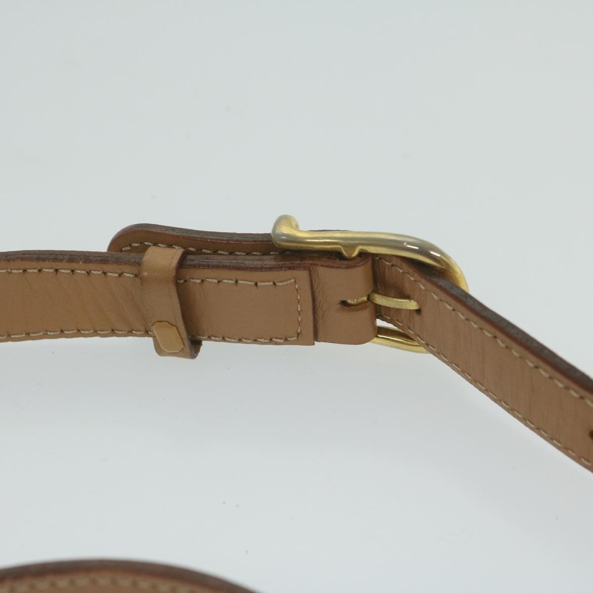 Celine Vintage Macadam Circle Logo Shoulder Bag Canvas and Leather, Brown, Canvas, Shoulder Bag