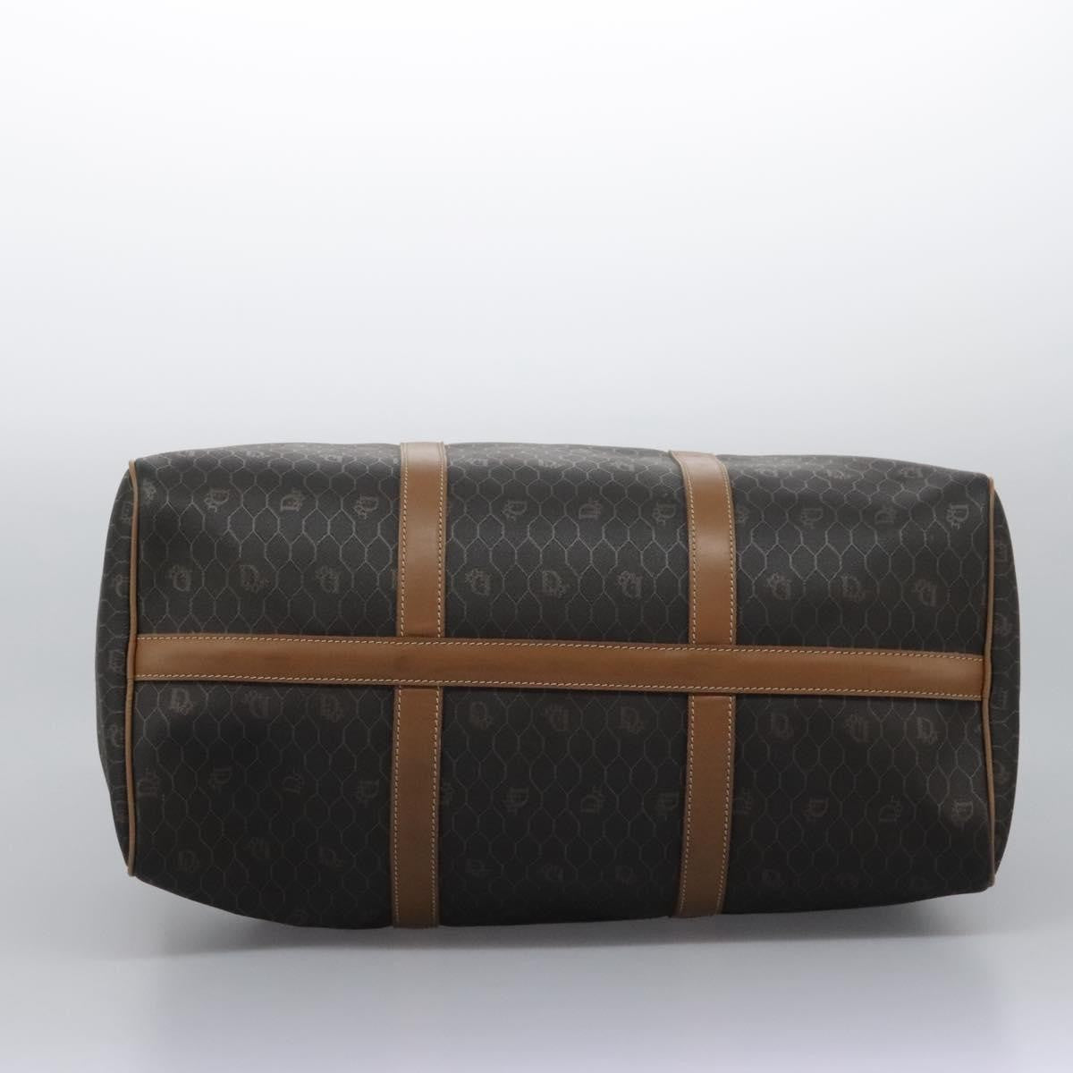 Christian Dior Vintage Honeycomb Boston bag Canvas and Leather, BLACK, PVC, Travel bag