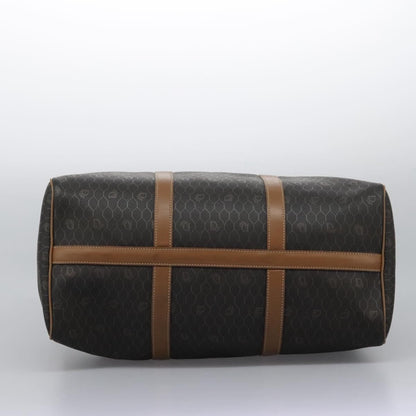 Christian Dior Vintage Honeycomb Boston bag Canvas and Leather, BLACK, PVC, Travel bag