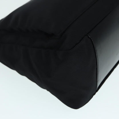 Gucci Vintage Bamboo Handle Bag Nylon, Black, Nylon, Handbag