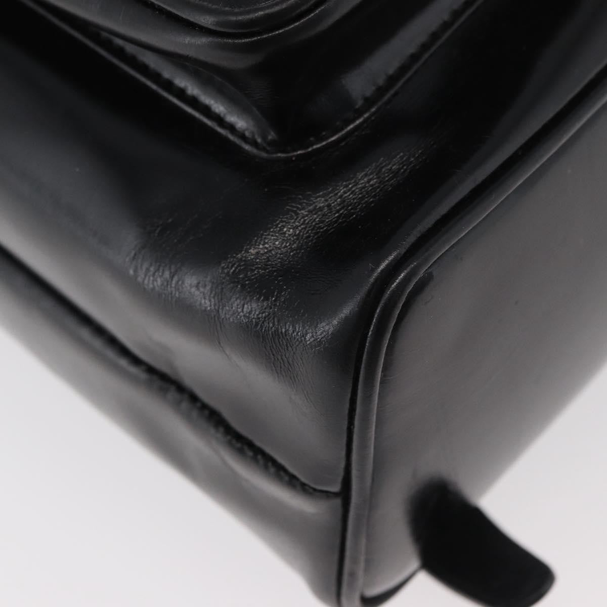 Gucci Vintage Bamboo Backpack Patent leather, Black, Patent Leather, Backpack