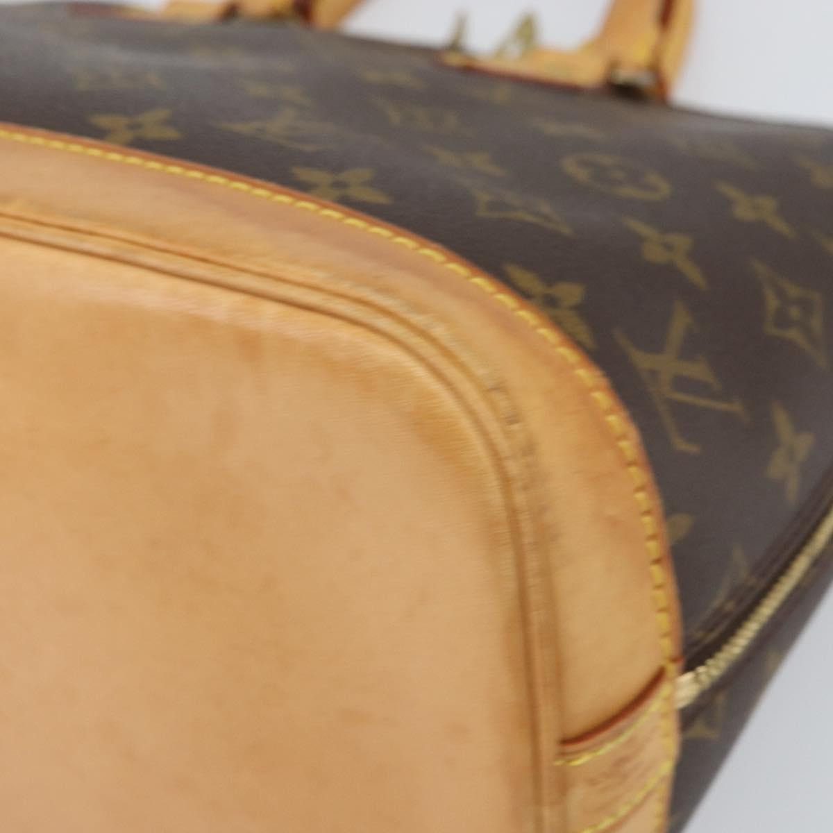 Louis Vuitton Alma Handbag Monogram Canvas, BROWN, CANVAS, Handbag