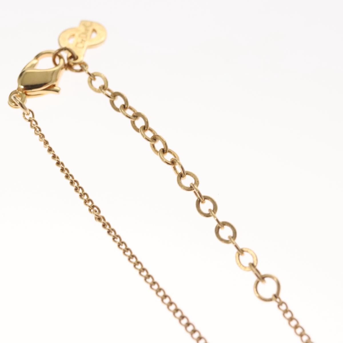 Christian Dior Logo Heart Pendant Necklace Metal, GOLD, METAL, Necklace