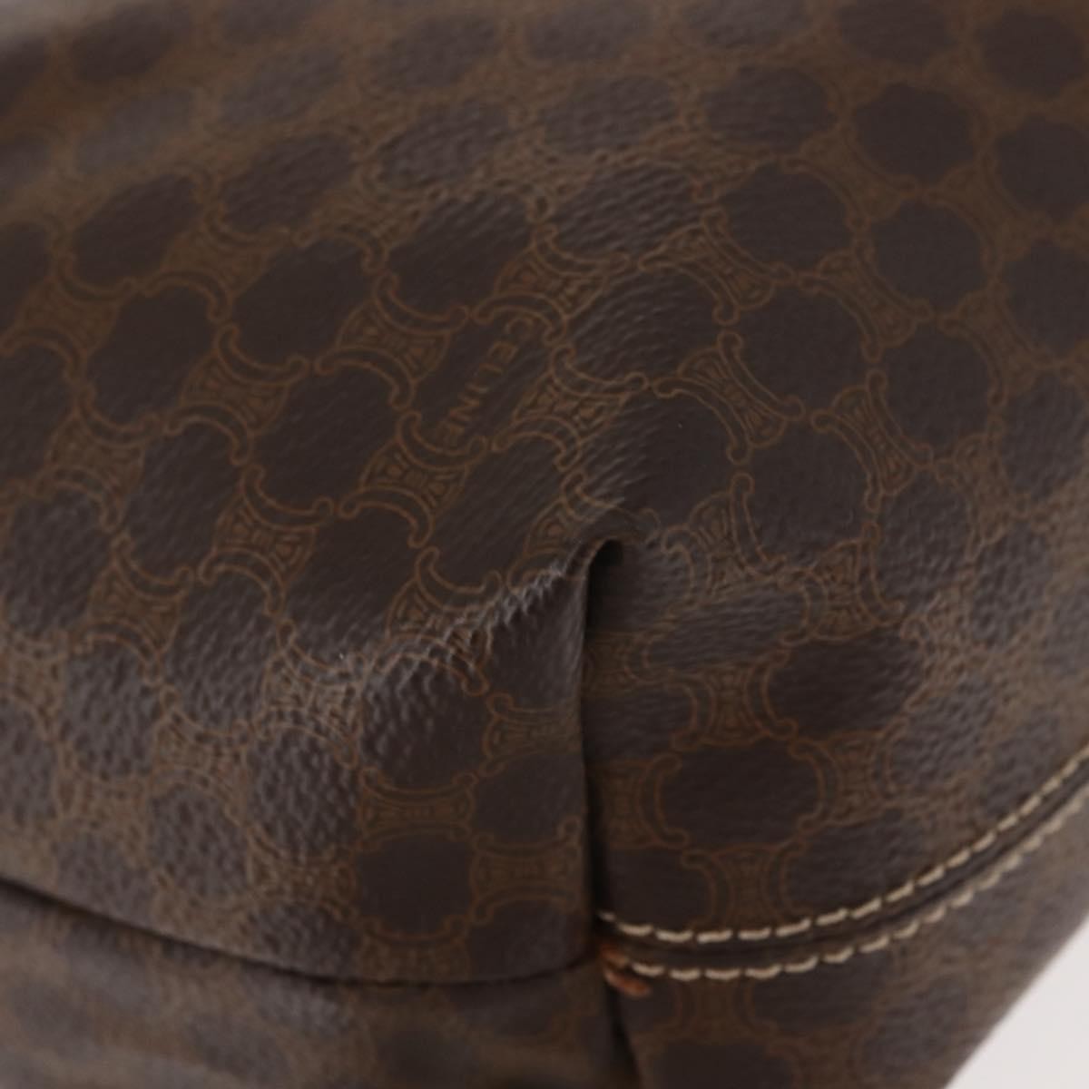 Celine Vintage Macadam Handbag Macadam, BROWN, CANVAS, Handbag