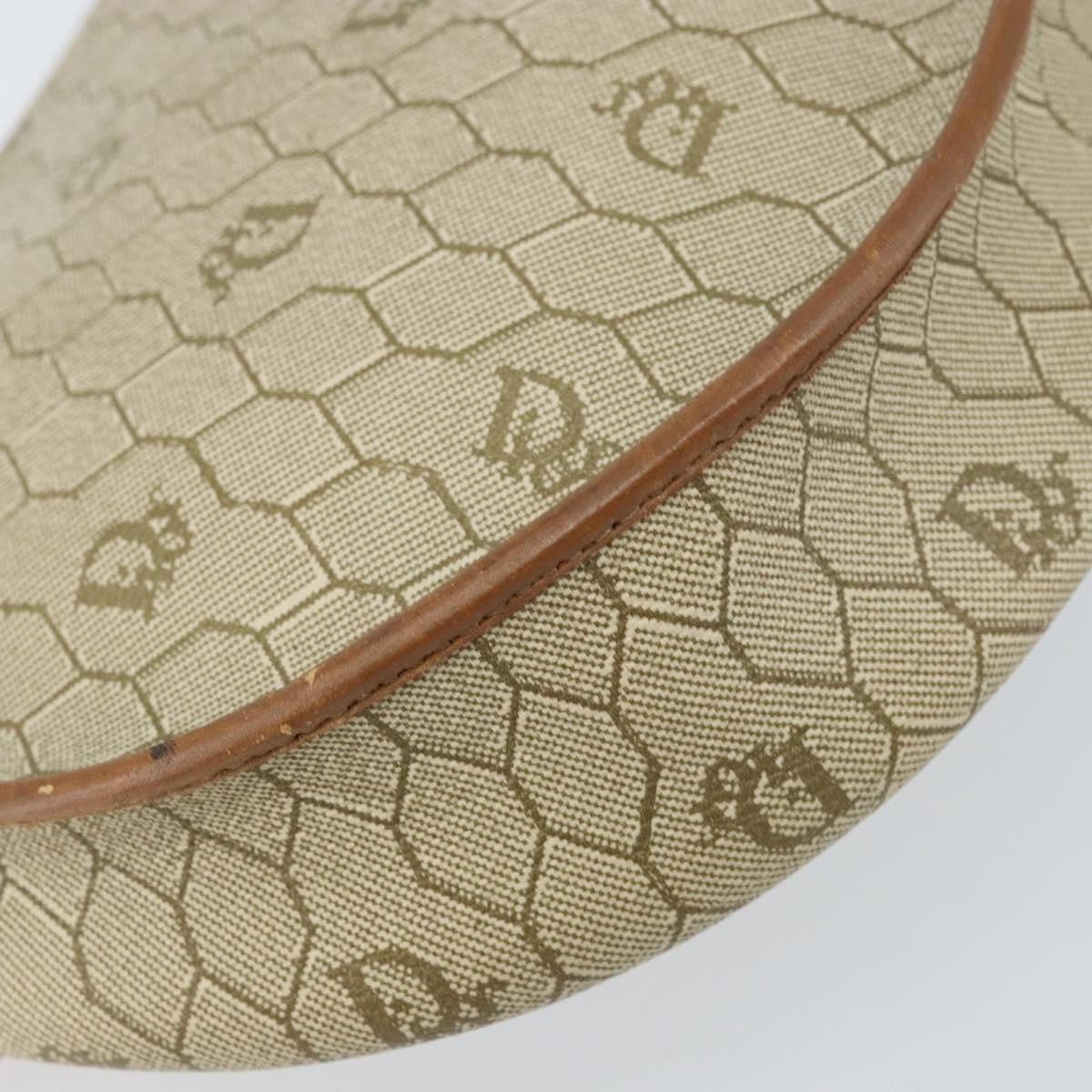 Christian Dior Vintage Honeycomb Shoulder Bag Canvas and Leather, BEIGE, CANVAS, Shoulder bag