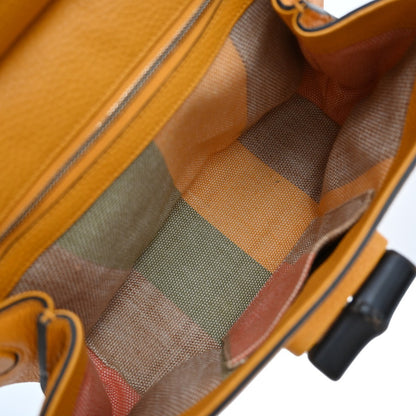 Gucci Bamboo Daily Top Handle Bag Leather, Orange, Leather, Handbag