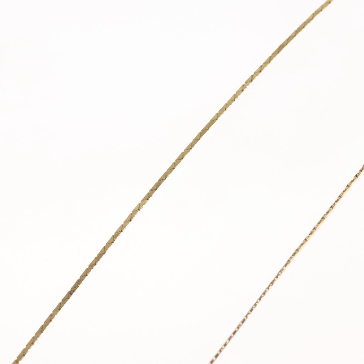 Christian Dior Logo Heart Pendant Necklace Metal with Crystal, GOLD, METAL, Necklace