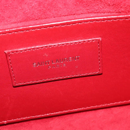 Saint Laurent Classic Baby Duffle Bag Leather, RED, LEATHER, Travel bag