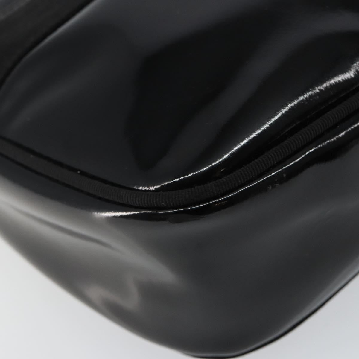 Salvatore Ferragamo Vala Shoulder Bag Patent Leather, BLACK, PATENT_LEATHER, Shoulder bag