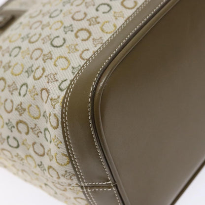 Celine Vintage Macadam Shoulder Bag Canvas, KHAKI, CANVAS, Shoulder bag