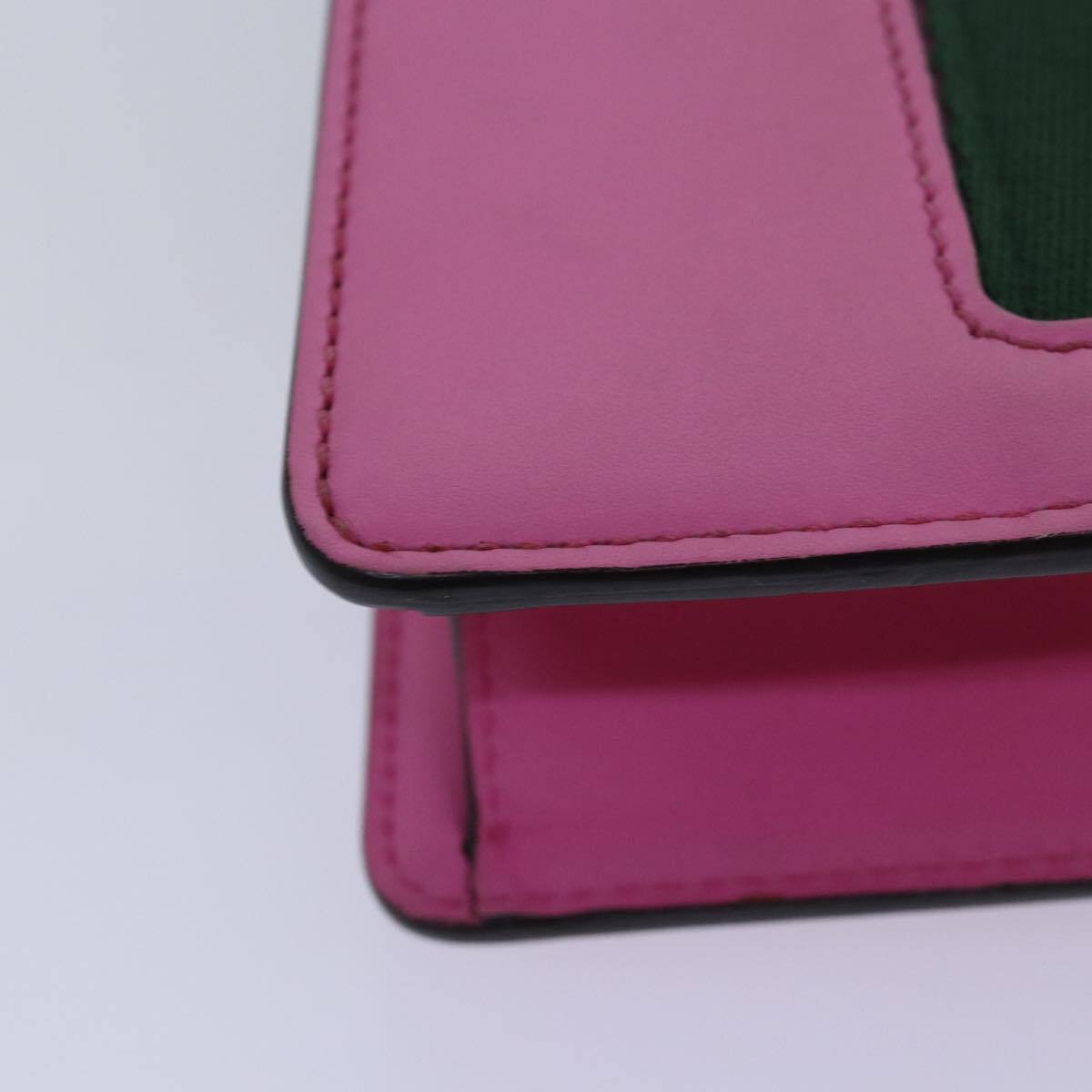 Gucci Sylvie Chain Shoulder Bag Leather, PINK, LEATHER, Shoulder bag