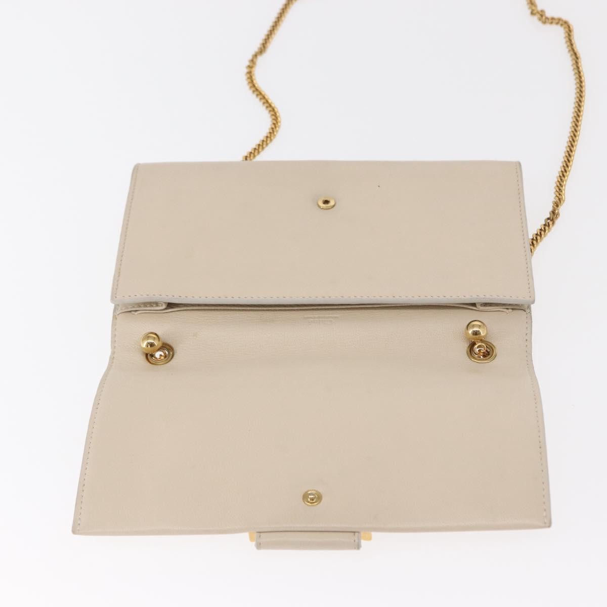 Chloe Chain Flap Crossbody Bag Leather, BEIGE, LEATHER, Shoulder bag