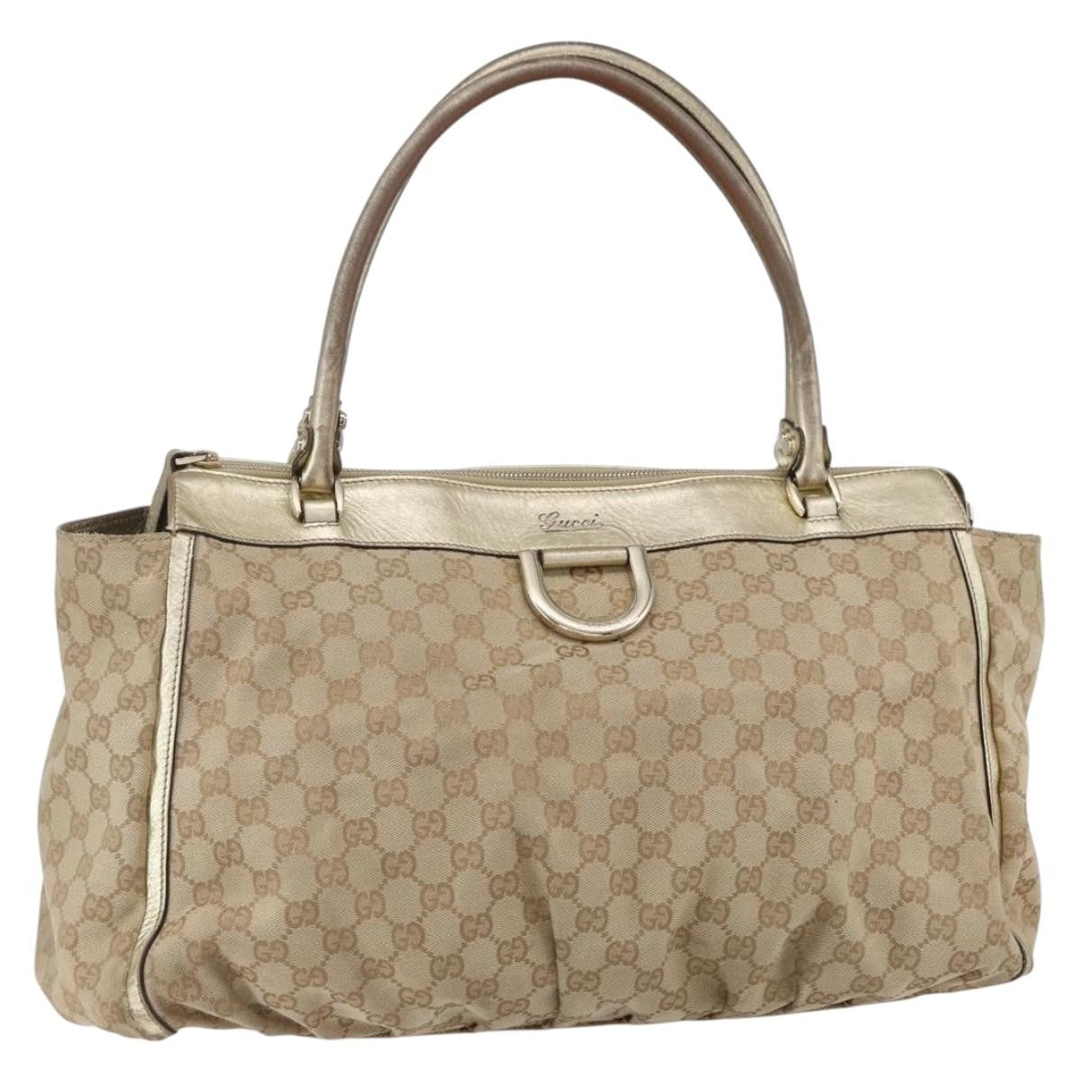 Gucci D-Ring Shoulder Bag GG Canvas, BEIGE, CANVAS, Tote bag
