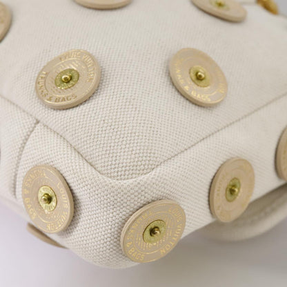 Louis Vuitton Polka Dot Panama Bowly Handbag Embellished Canvas, WHITE, CANVAS, Handbag