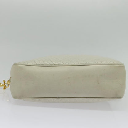Bally Vintage Chain Shoulder Bag Quilted Leather, Ecru, Leather, Shoulder Bag